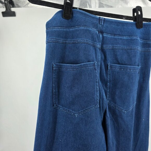 Halara Womens Denim Wide-Leg Pants M Petite Cotton Blend - Picture 5 of 9